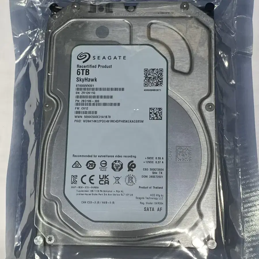 Seagate 6테라 CCTV 하드디스크 6TB 미개봉 HDD