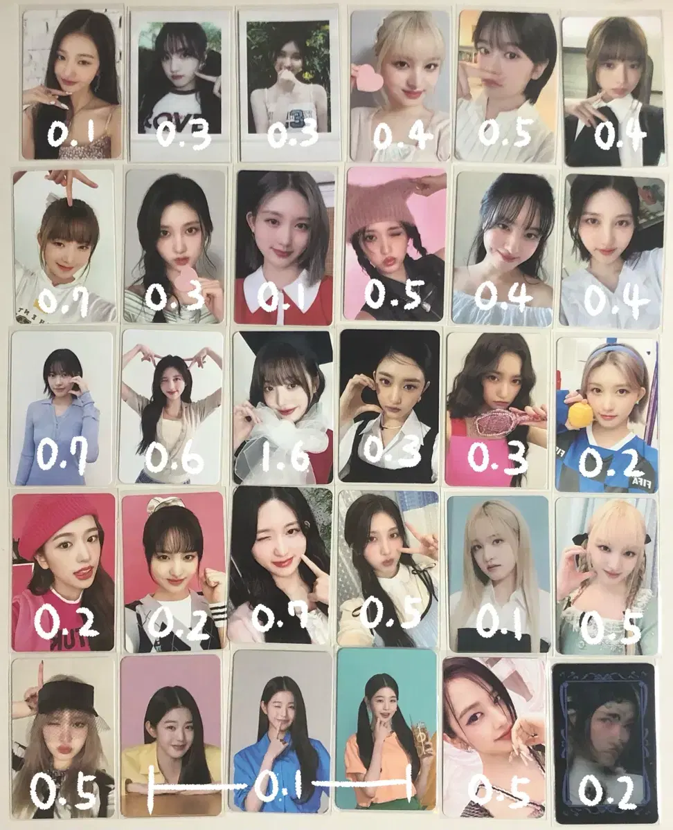 ive photocard ahn yujin gaeul lay jang wonyoung liz leeseo