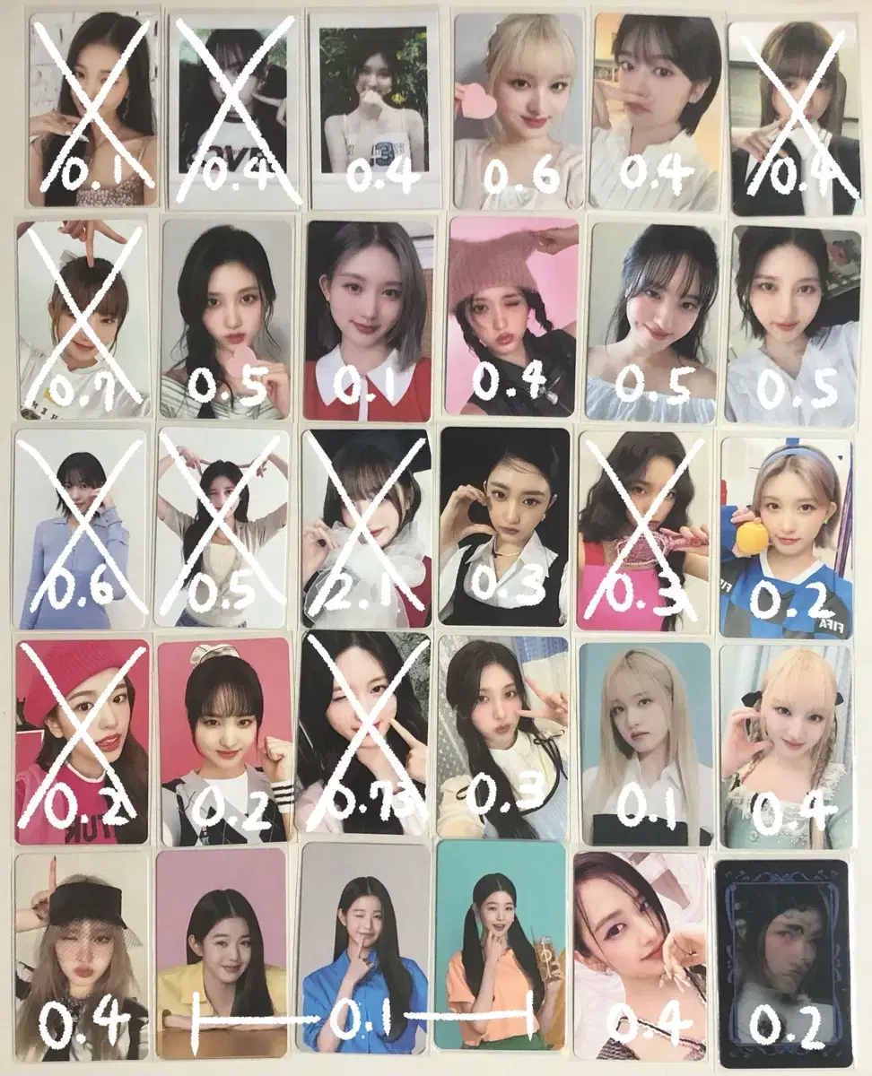 ive photocard ahn yujin gaeul lay jang wonyoung liz leeseo