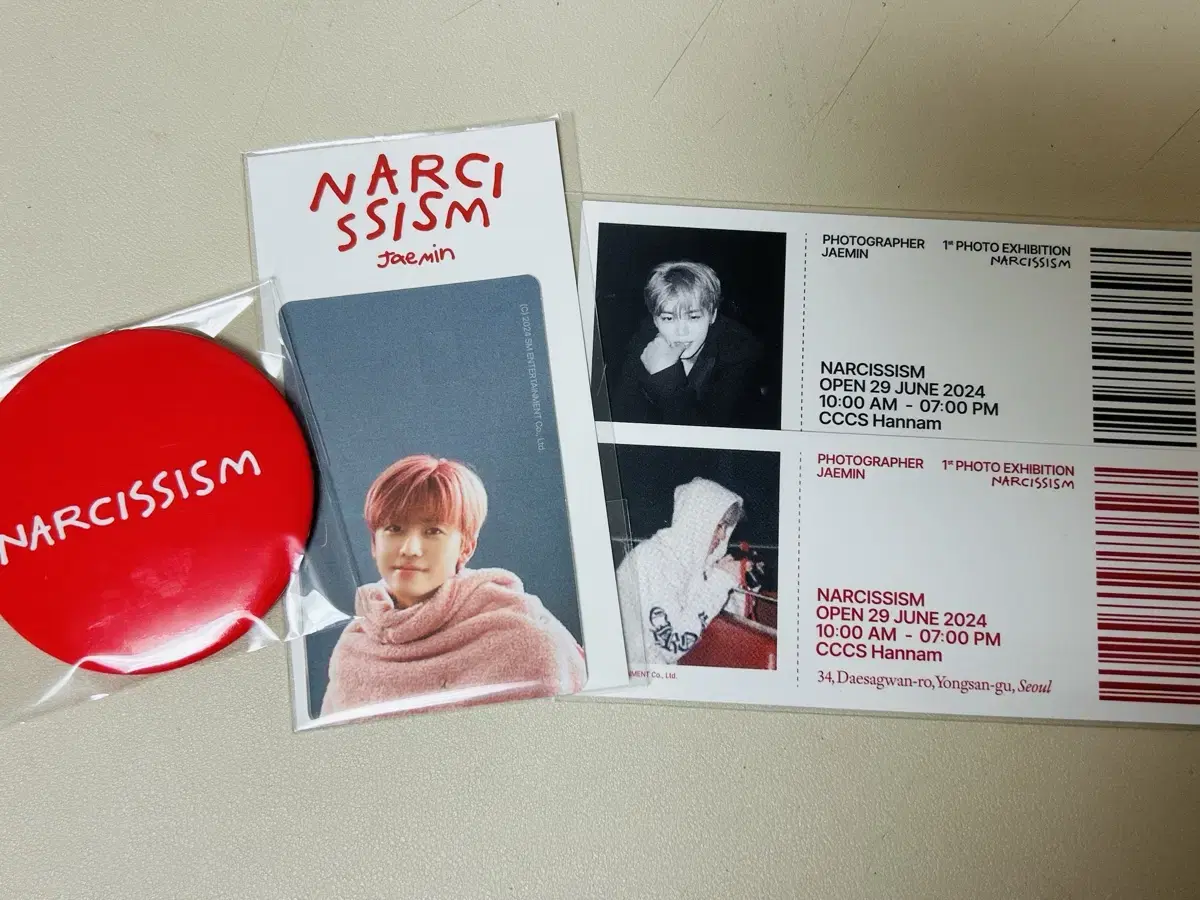 nct jaemin exhibition ticket hand mirror kard cover sticker narcissism wts