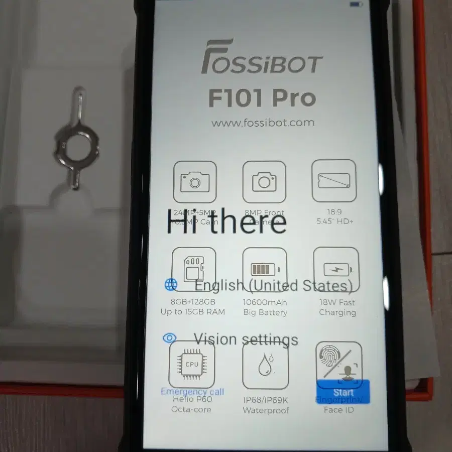 [단순개봉]FossiBOT  F101 Pro 스마트폰