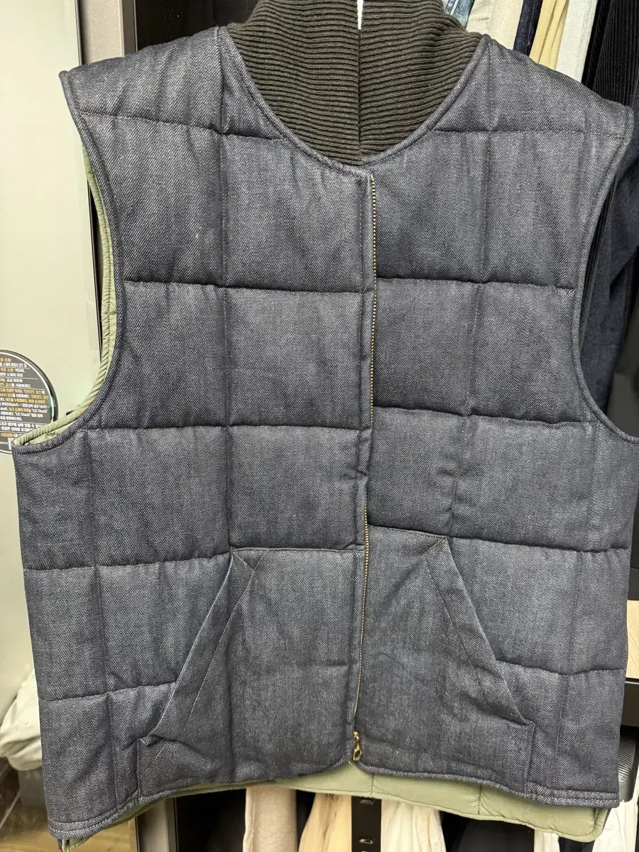 RRL Double-layer Indigo Quilted Vest Jo L