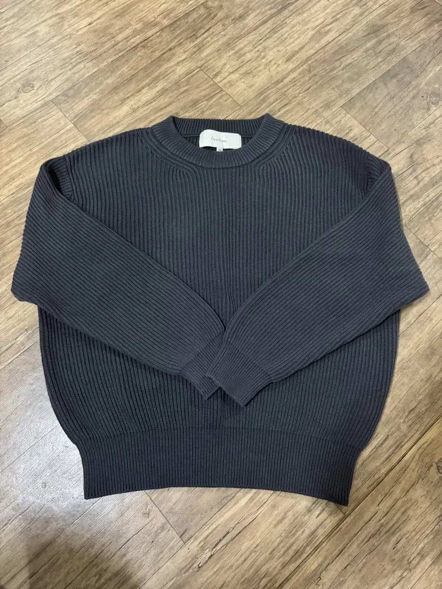 [50] First Floor Daily Cotton Knit Pullover Regular Fit Slate Gray