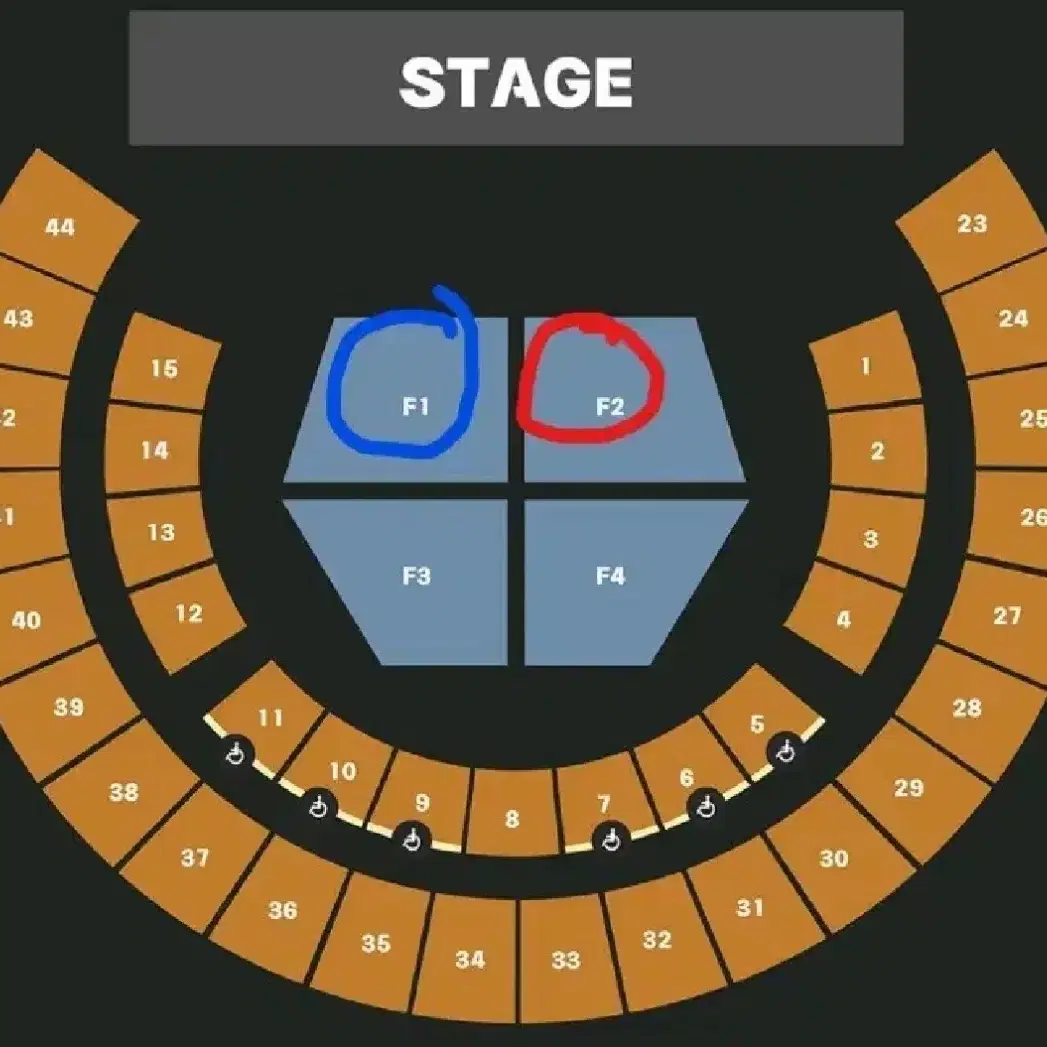 유우리콘서트 100번대 2연석