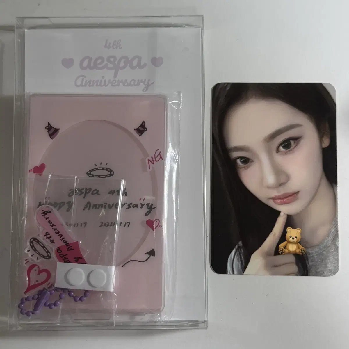 Aespa 4th Anniversary Merchandise md acrylic stand ningning sealed Photocards