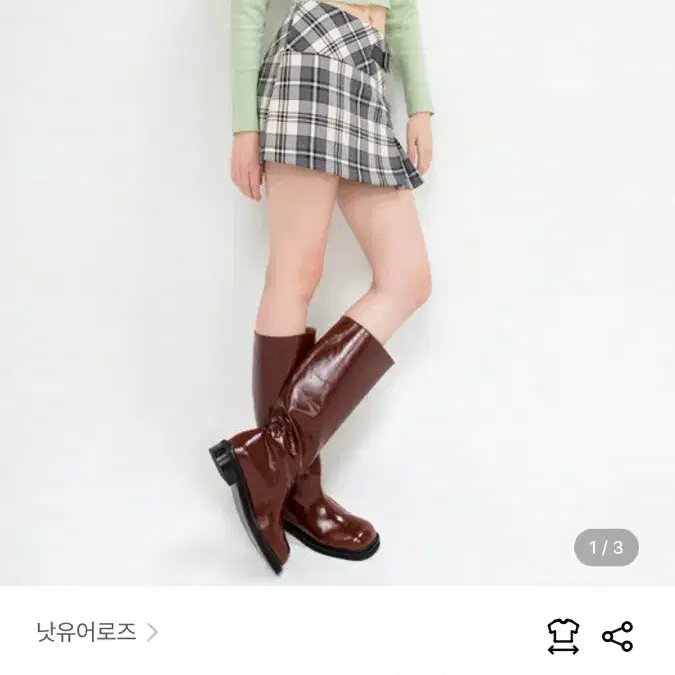 낫유어로즈 check skirt