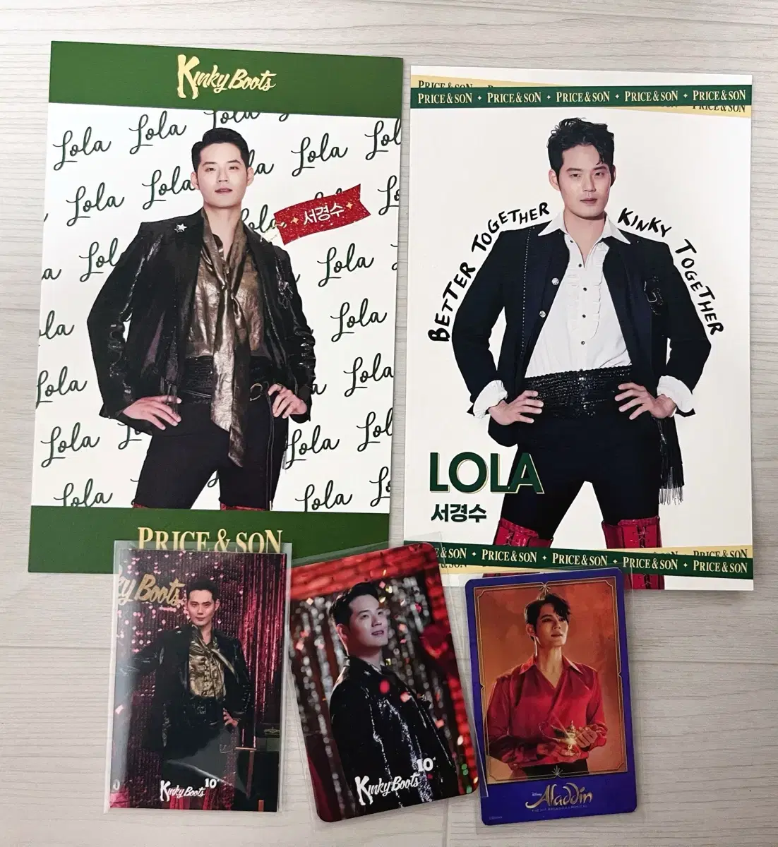 King Kibutz postcard by Kyungsoo Seo, photocard + aladin photocard