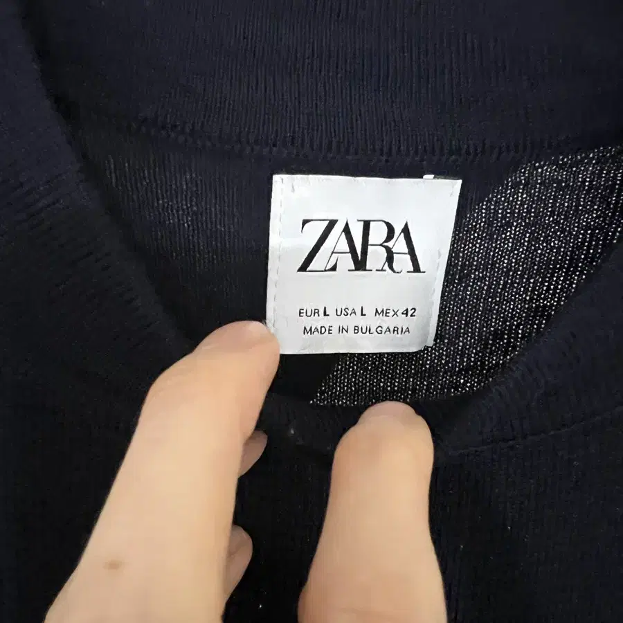 ZARA 네이비 이너 니트 L