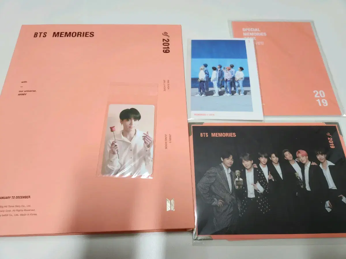 bts 2019 memories dvd full set (jungkook photocard/flawed)