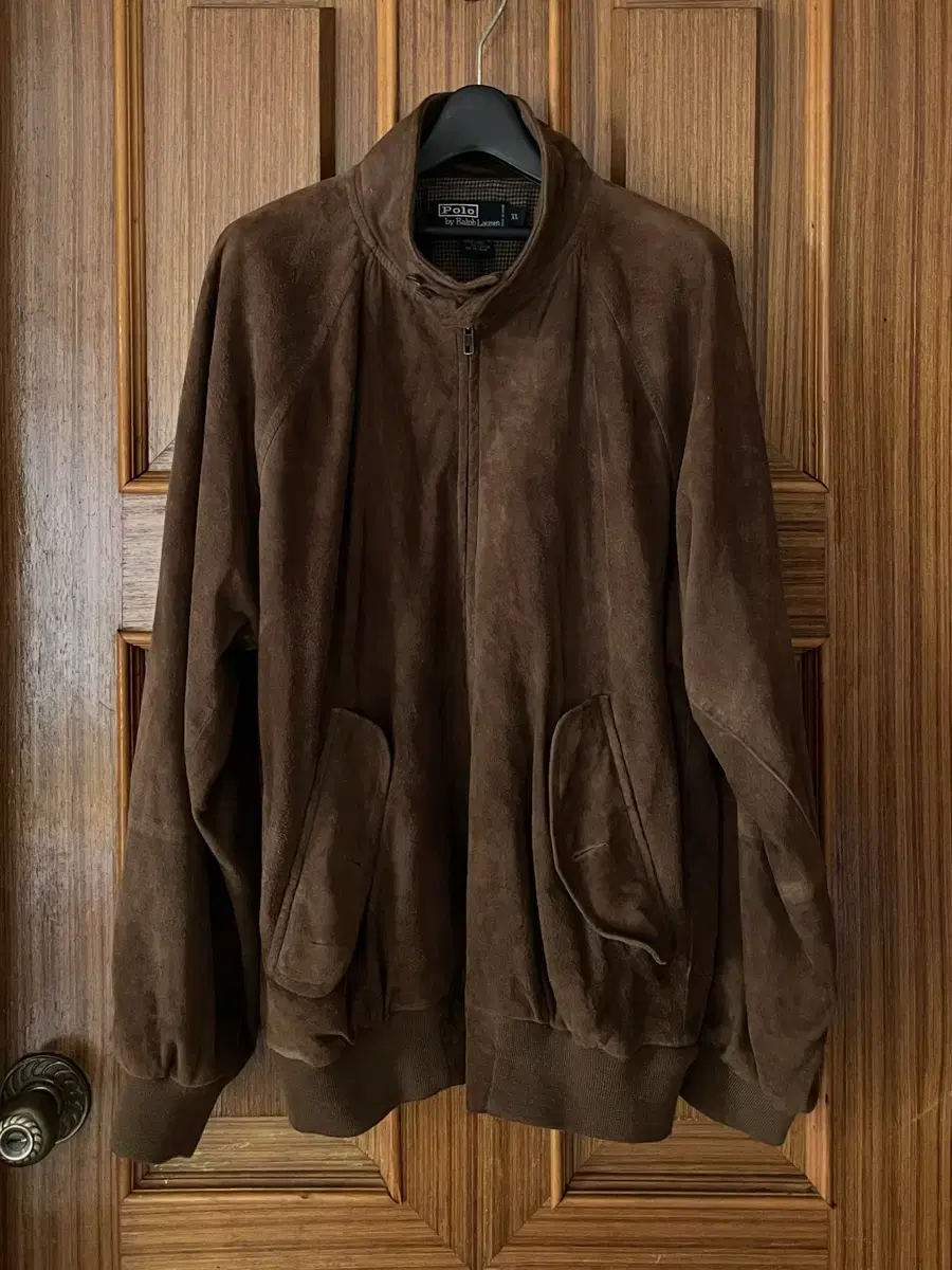 (XL) 90s Polo Ralph Lauren Brown Suede Barracuda Herrington Jacket