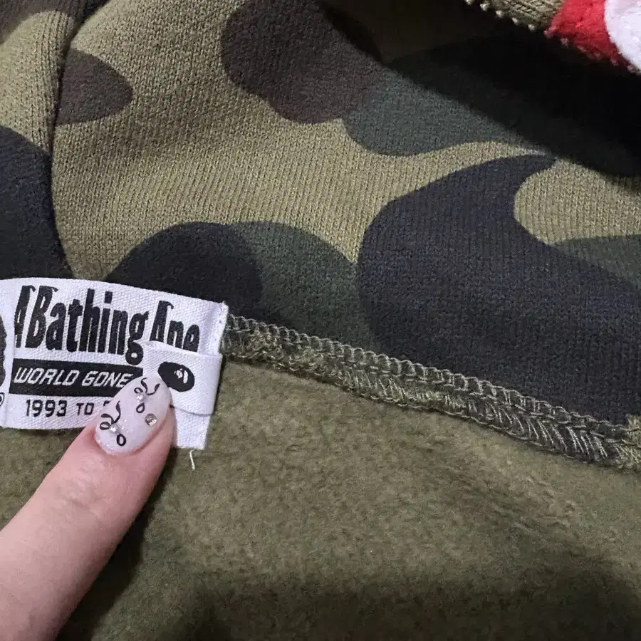 BAPE 1st Camo Shark m사이즈 베이프 샤크후드 녹계