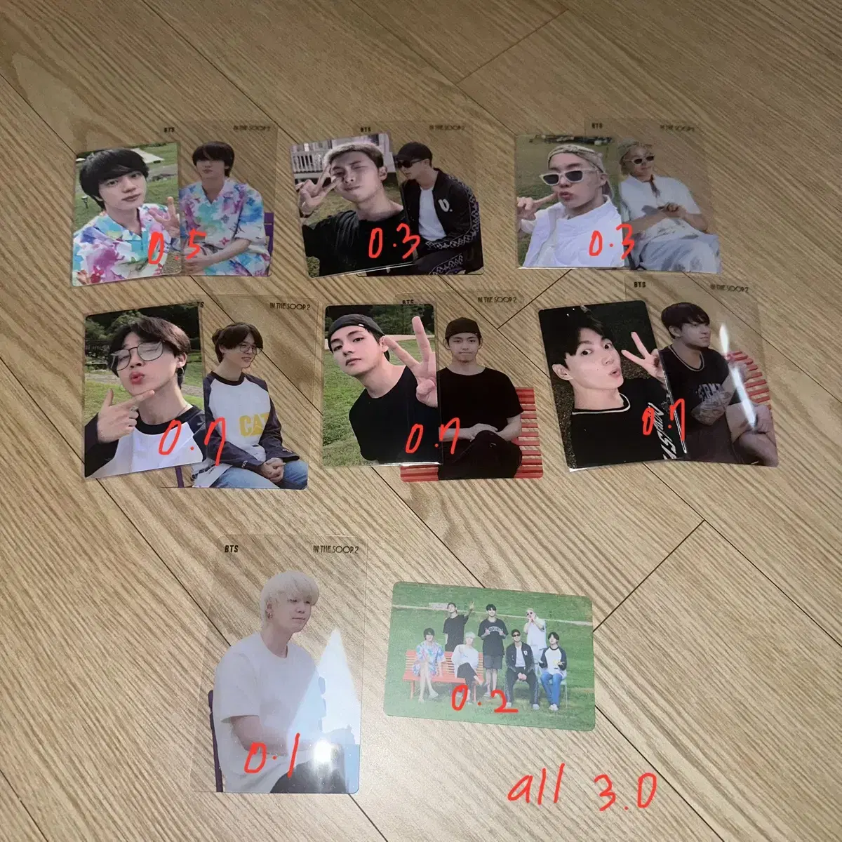 방탄 인더숲2 포카 bts in the soop photocard