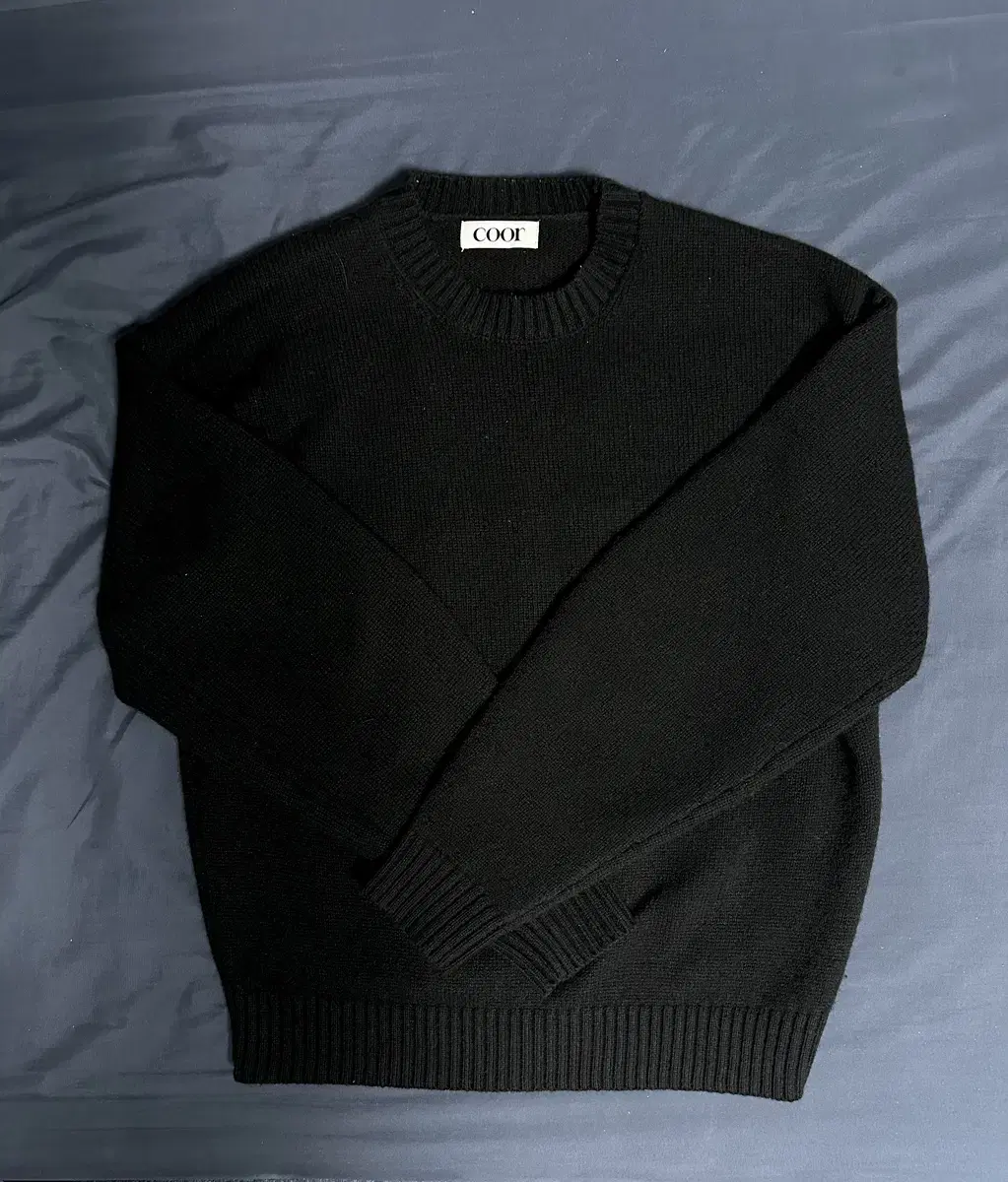 Crop Crew Neck Knit in Coarse Wool