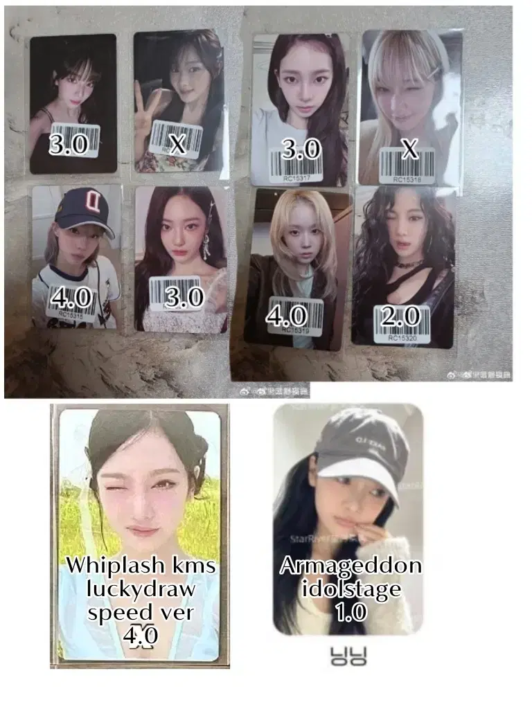 Aespa karina giselle winter ningning Armageddon KMS ld photocard buncheol Weflash