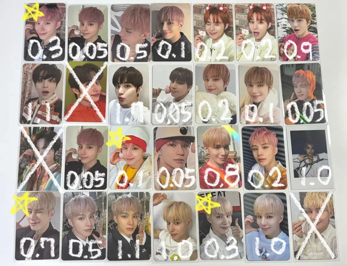 NCT 127 jungwoo Sells photo cards