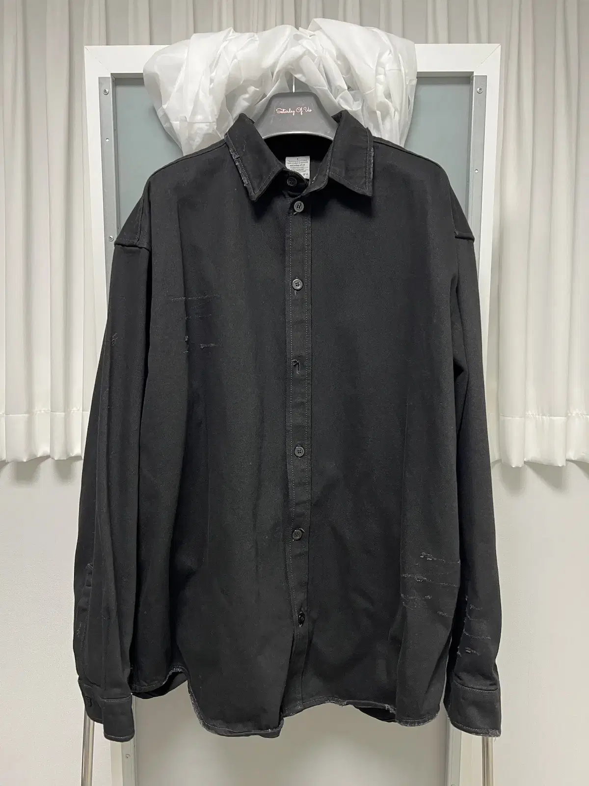 [M] STU 23FW Denim Shirts Black