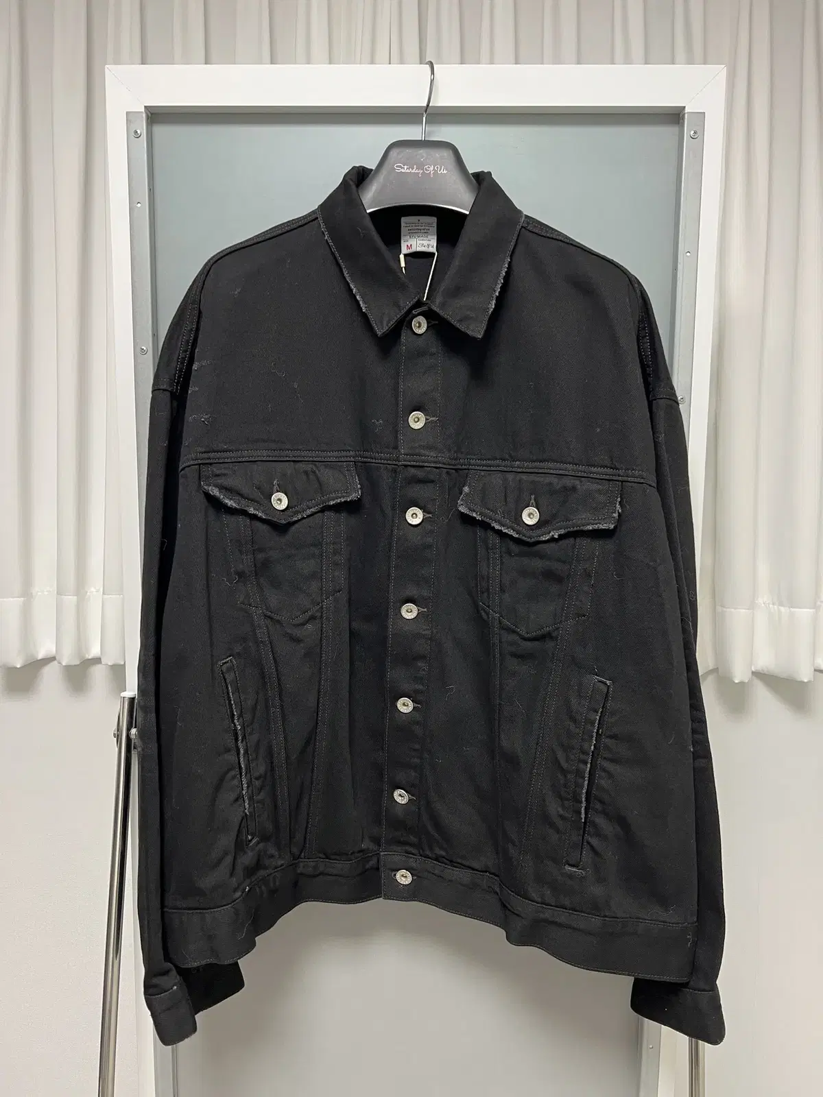 [M] STU 23FW Denim Jacket Black