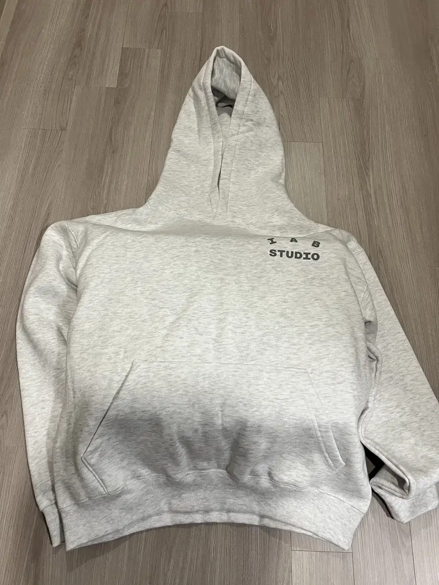 iapp studio hoodie light grey size L (new)