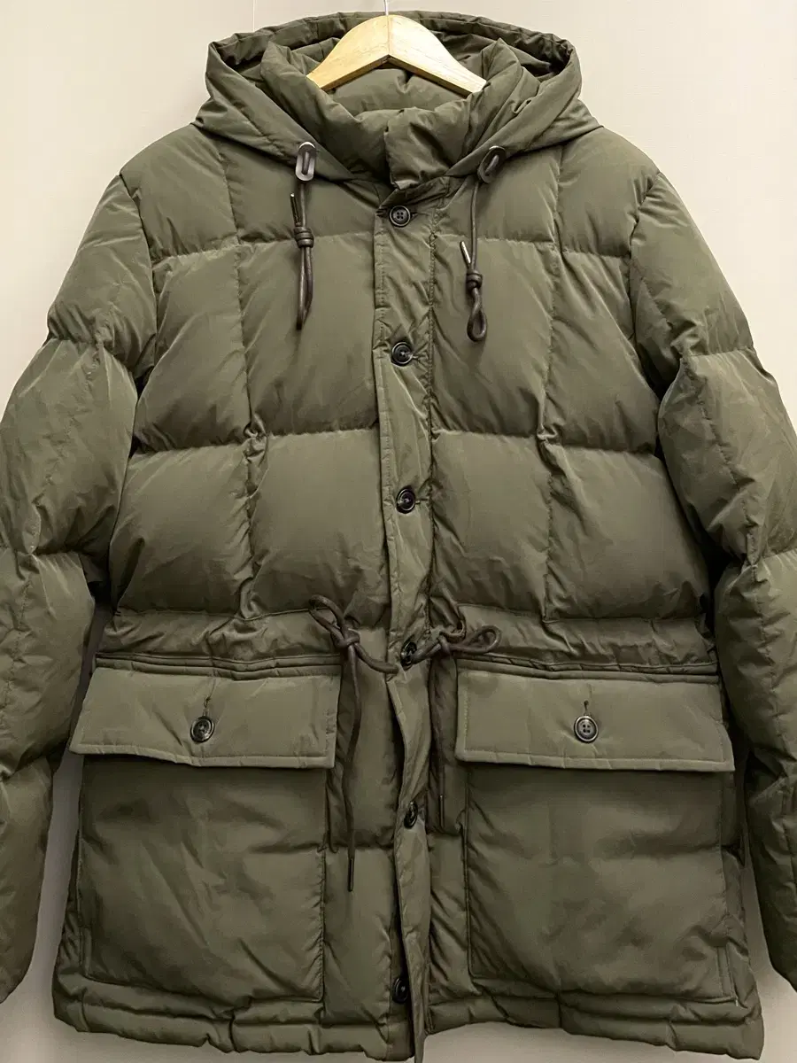 (L) Eddie Bauer Karakoram Goose Down Puffer Khaki Green