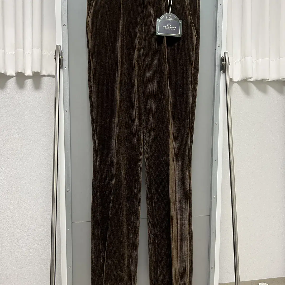 [S] STU 22FW Flared Corduroy Pants Brown