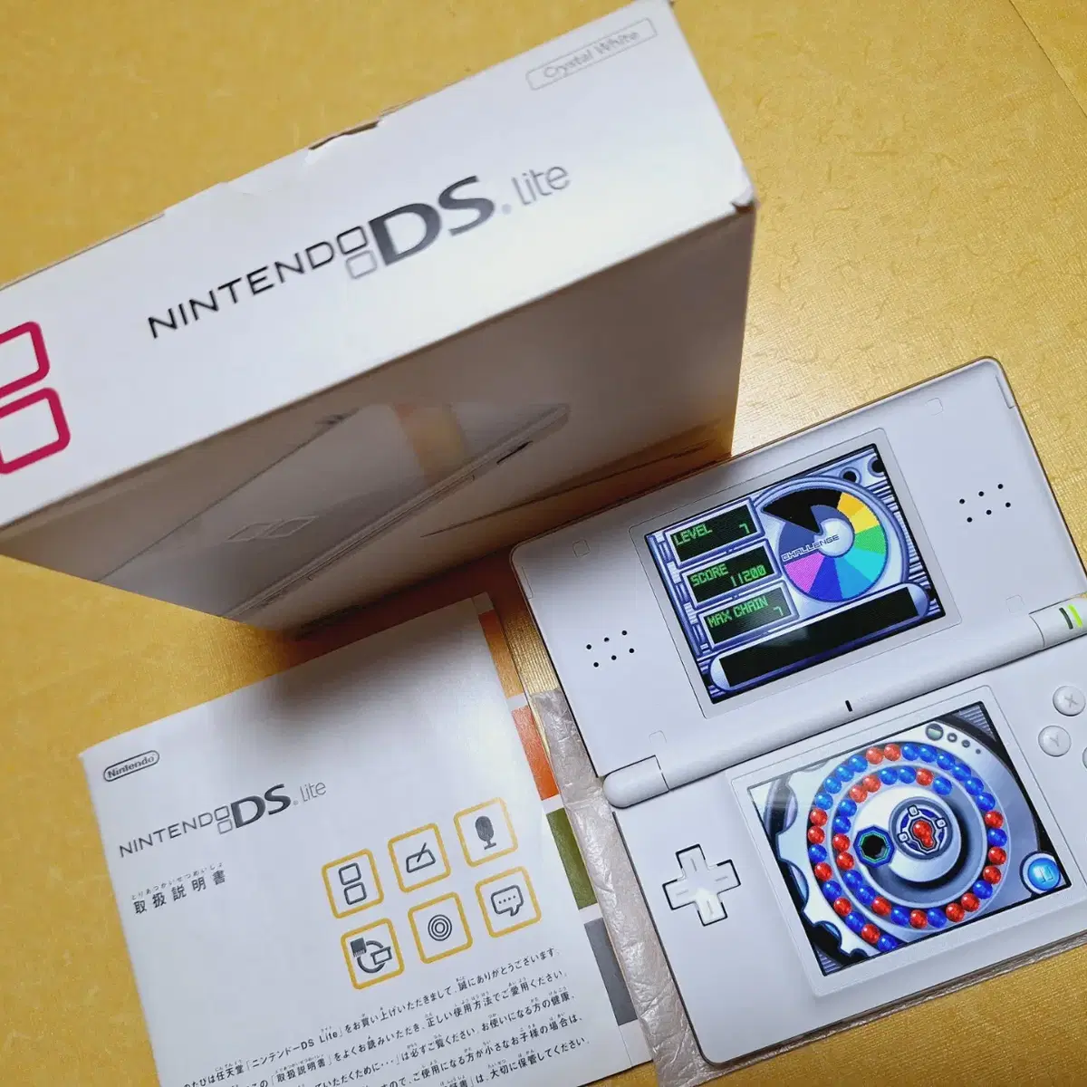 미품급 닌텐도 DS LITE 화이트 일본발매판 박스셋 dslite