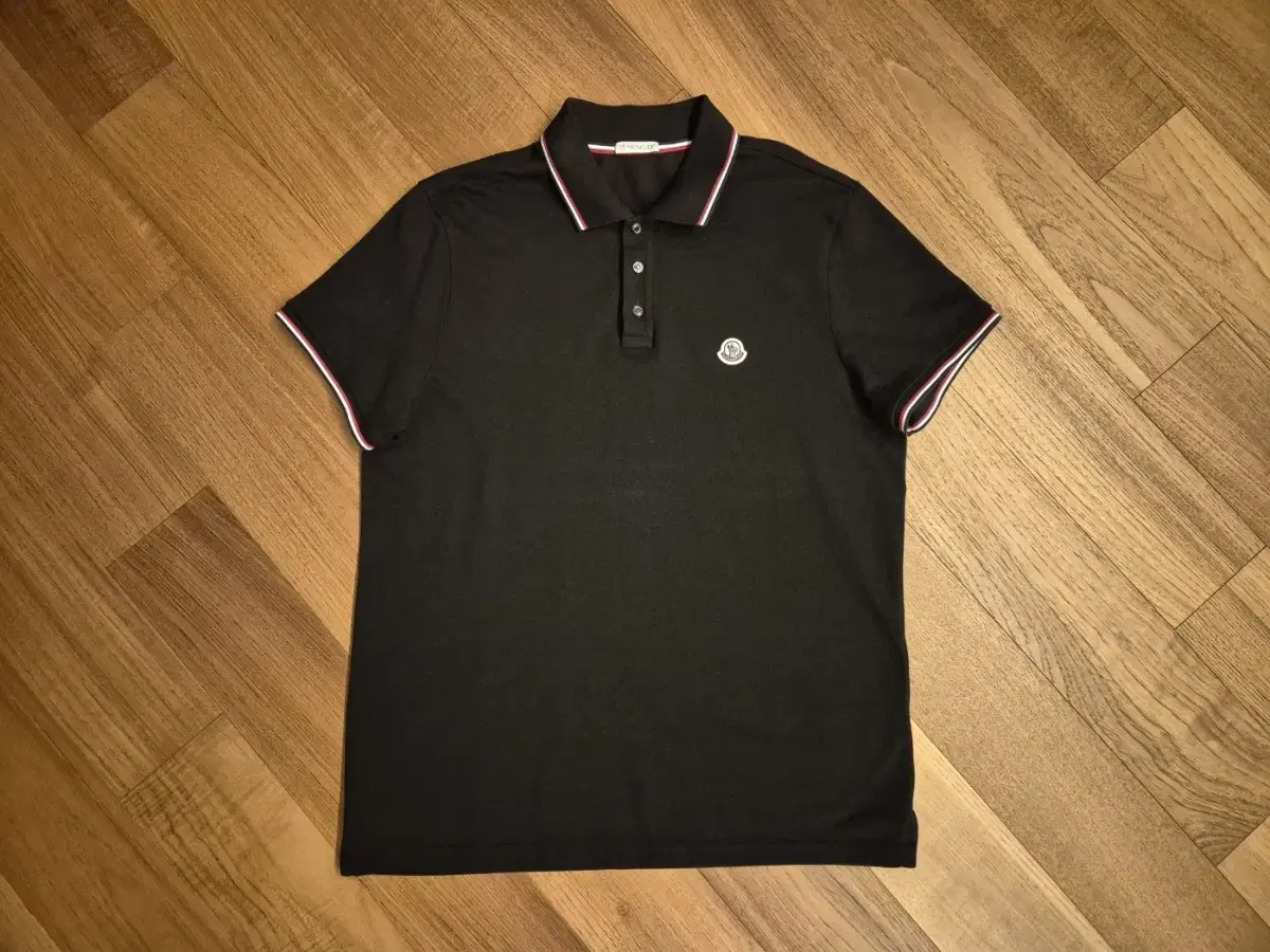 Moncler 23ss tricolor short sleeve karati black new in boxy XL