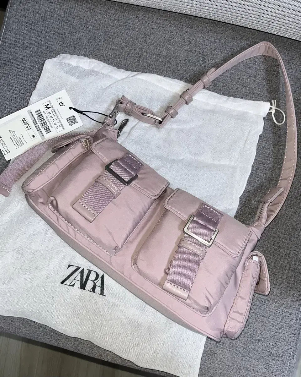 Zara 자라 포켓숄더백 모브핑크