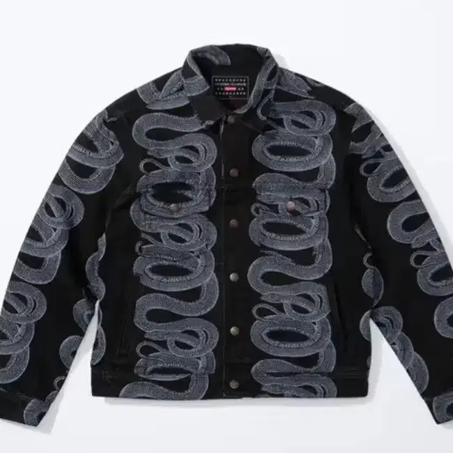SUPREME 슈프림 Supreme Hysterical Glamour Snake Denim Jacket[L