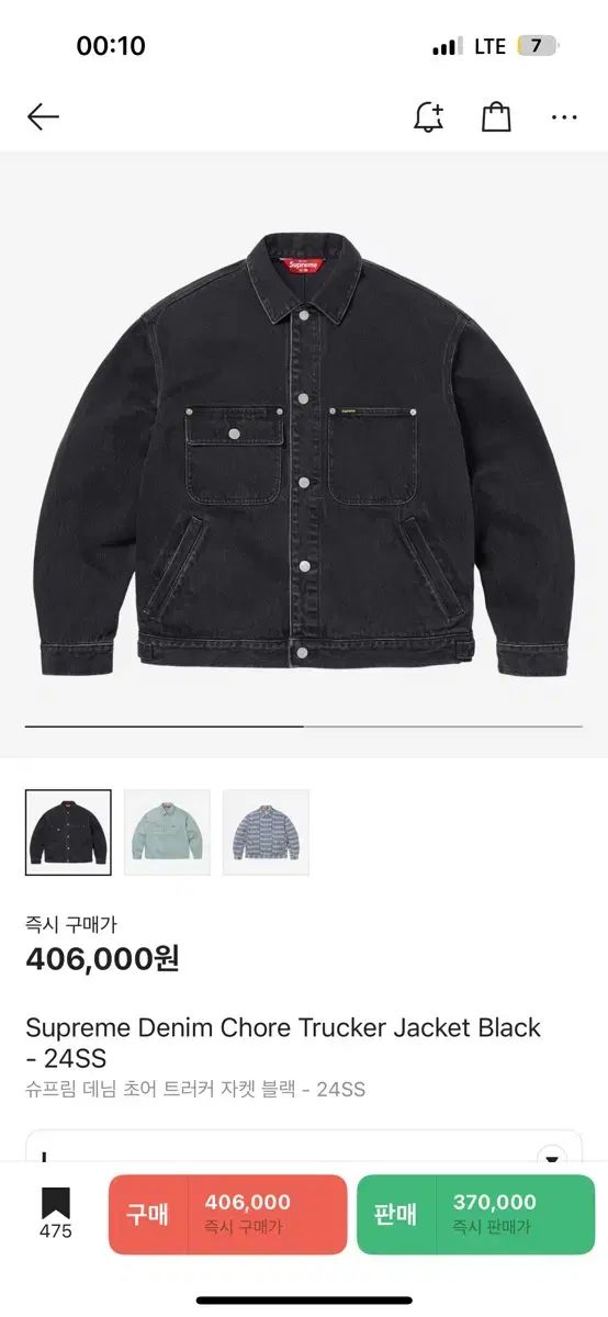 Supreme Denim Chore Trekker Jacket Black