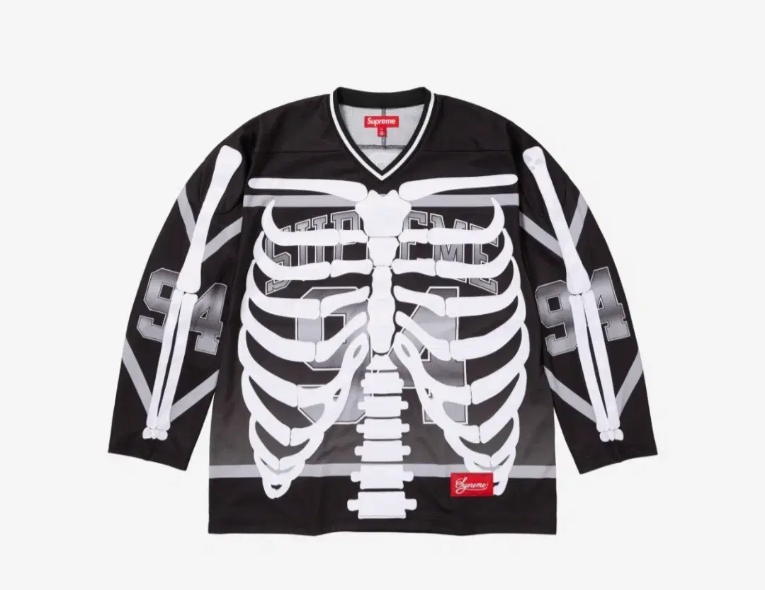 23FW Supreme Bone Hockey Jersey Black [2XL]