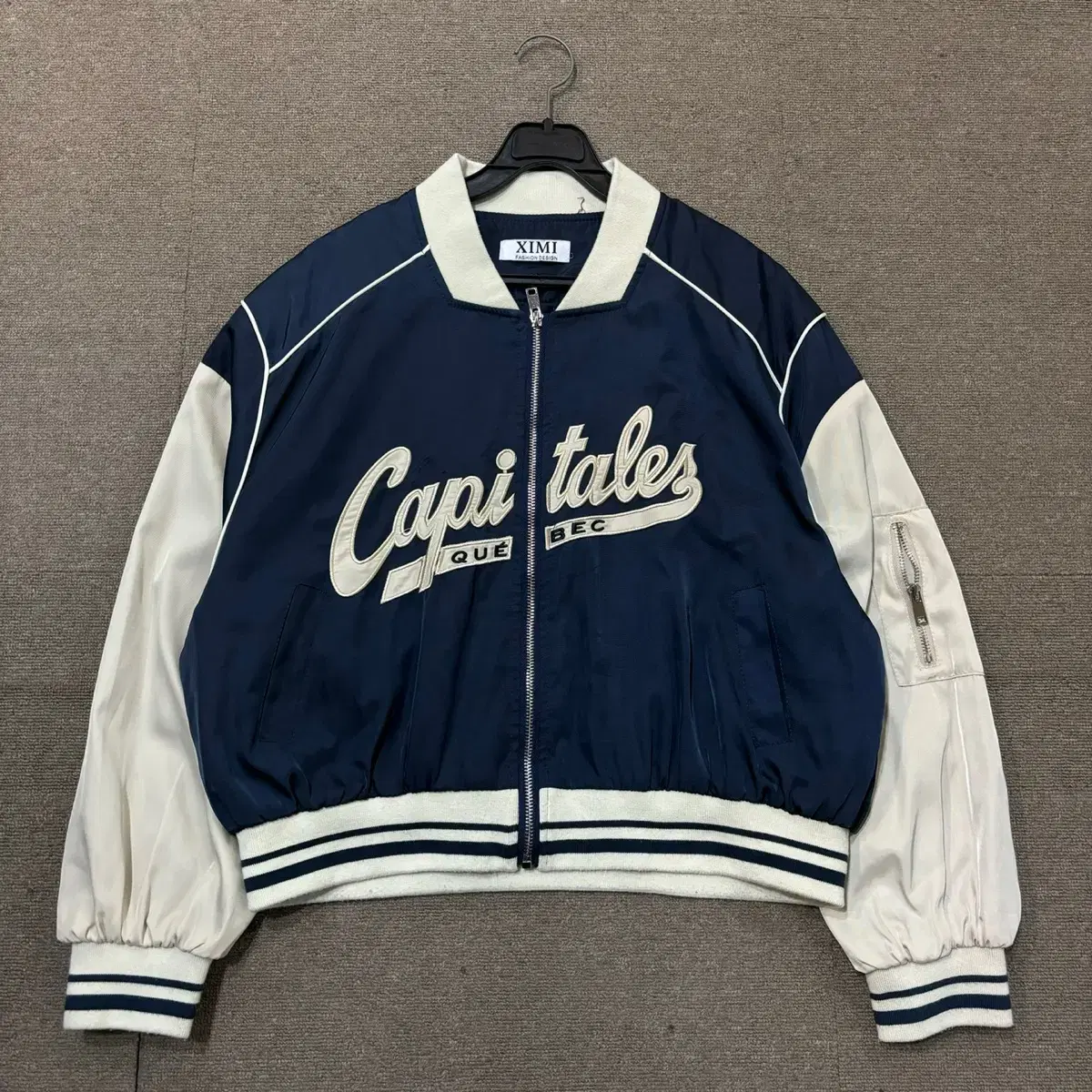 Wan Wan Shop Vintage Overfit Embroidered Varsity Jacket M