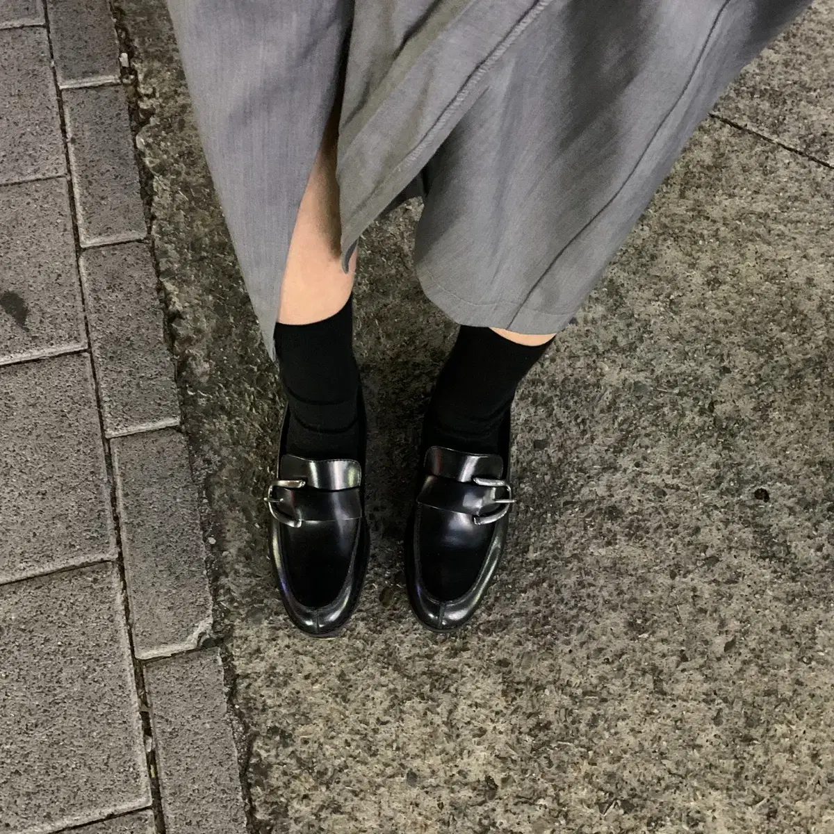 [245] Clarks Ria Steps 유광블랙로퍼