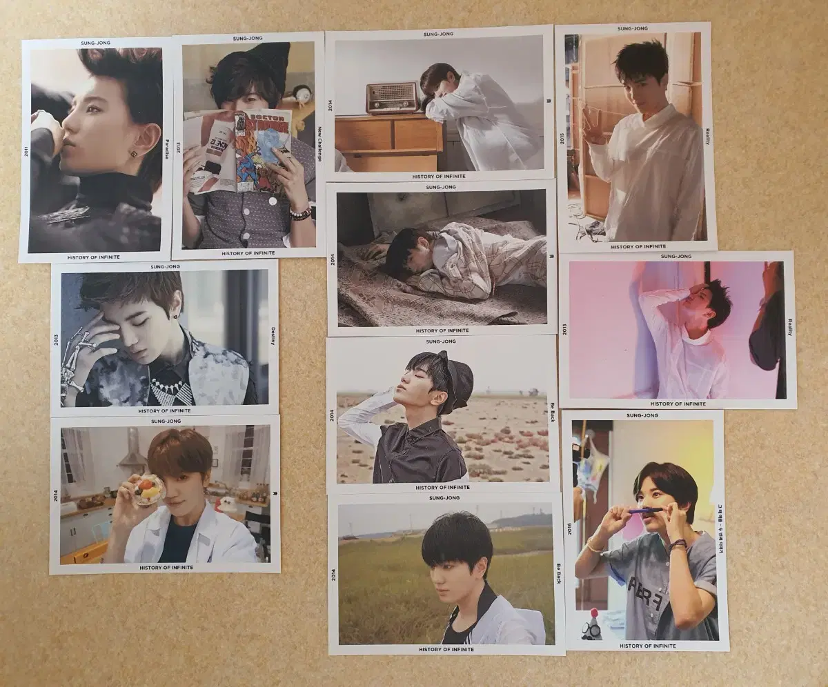 History of infinite sungjong postcard (11 species)