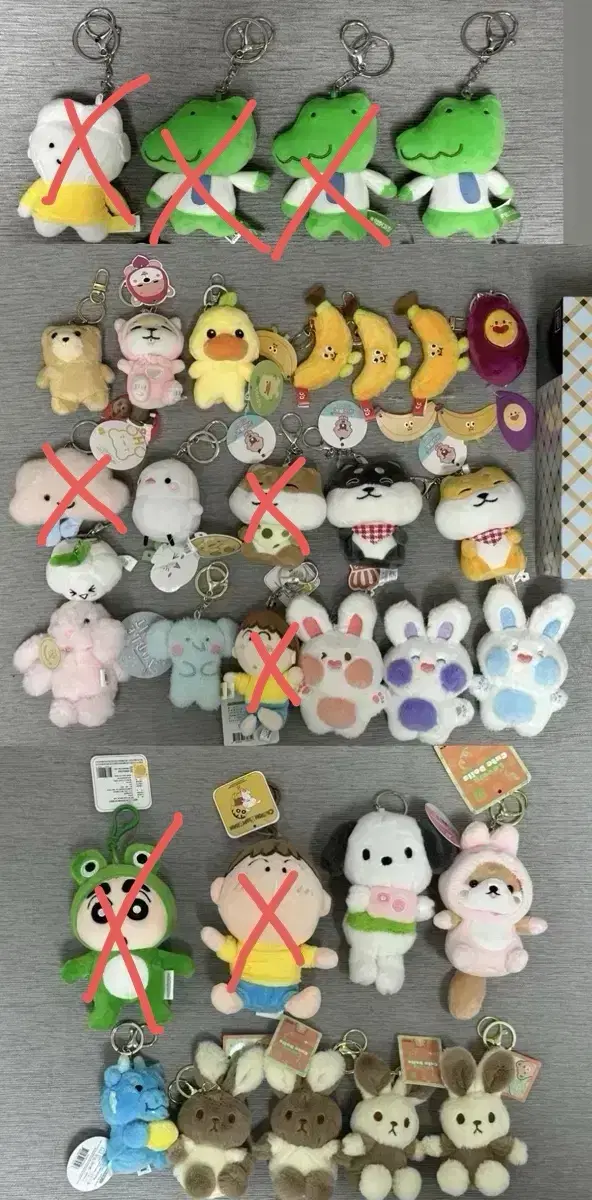 (새상품)인형키링 모음/짱구 맹구 포차코 악어과장 토사원 바나나 등등