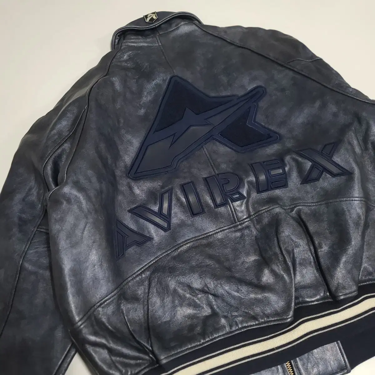 Avyrex Leather Varsity Jacket [XXL]