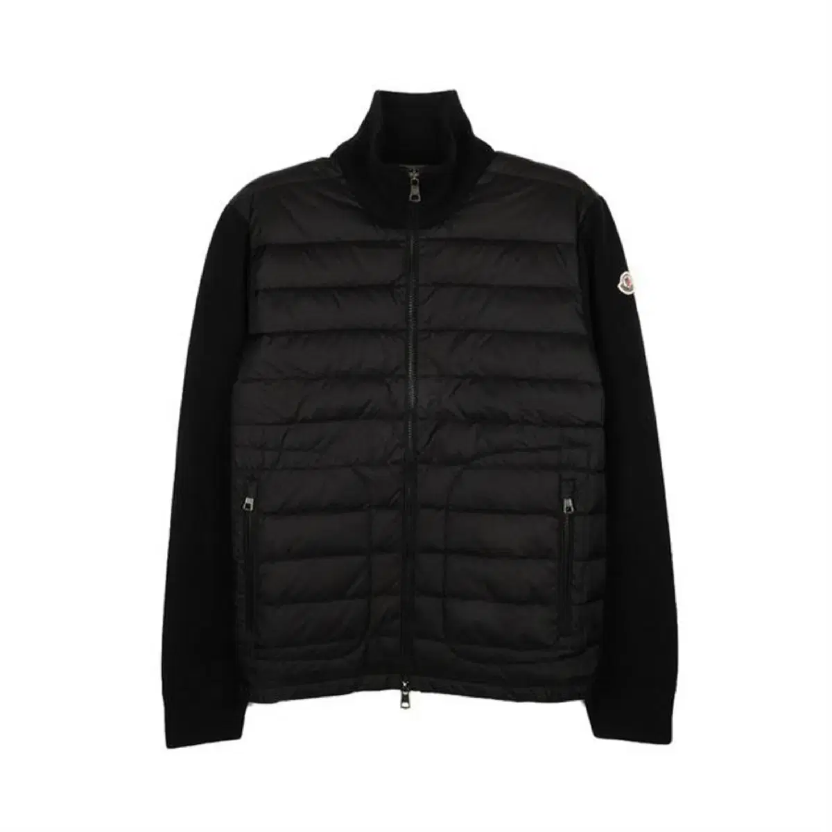 [L] Moncler Padded Wool Cardigan Black New Arrivals 24FW