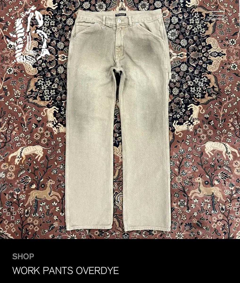 [S]Blackout Work Pants Overdyed Beige