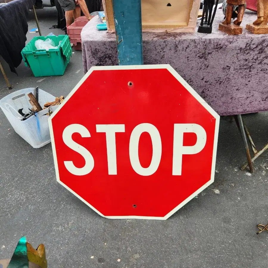 USA 미국 콜렉션 주물 오리지널 메탈 STOP Sign