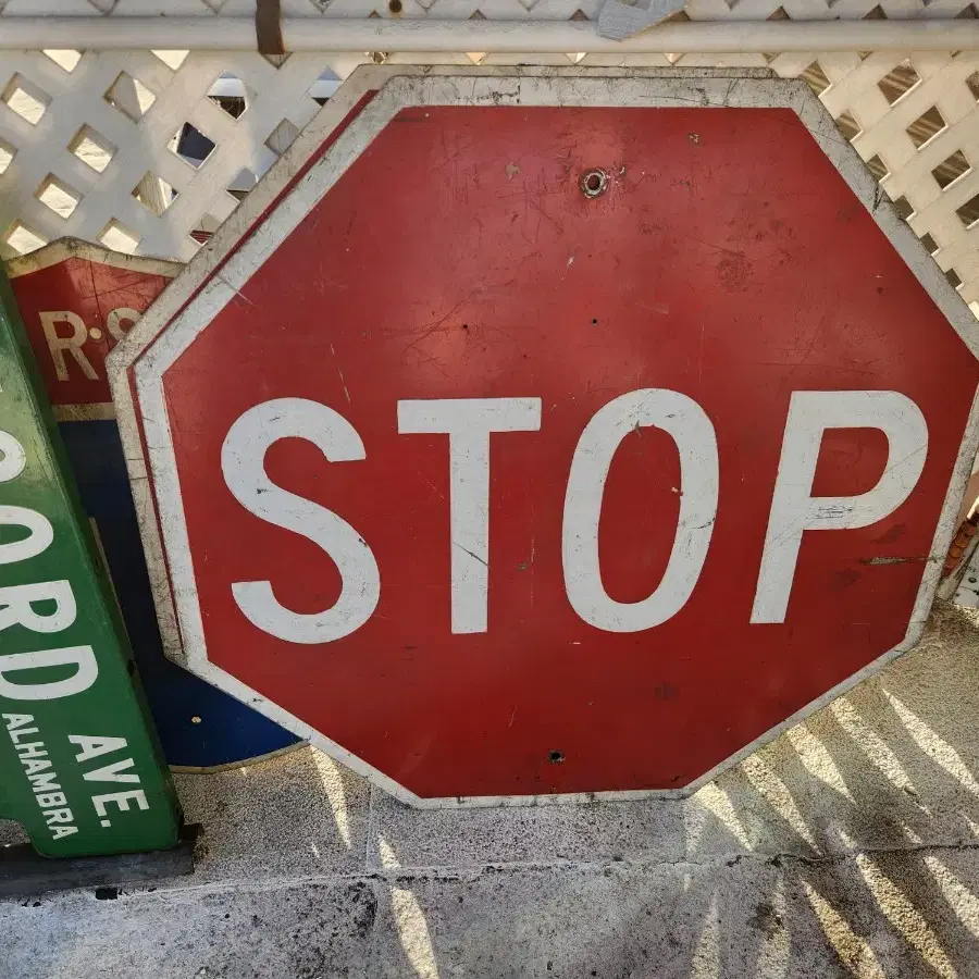 USA 미국 콜렉션 주물 오리지널 메탈 STOP Sign