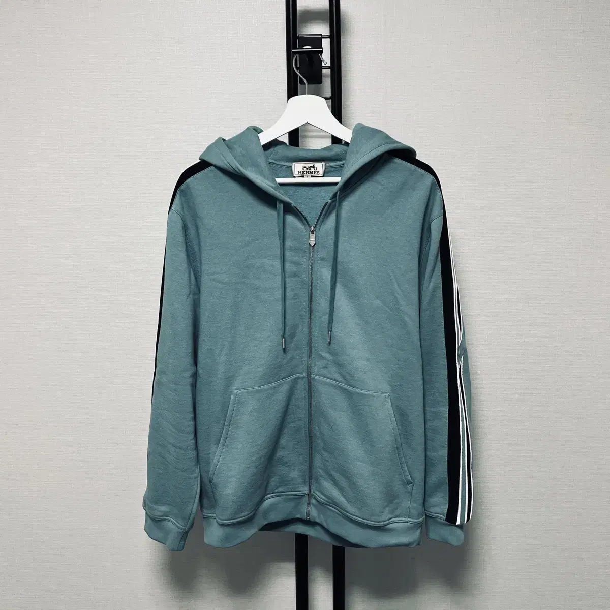 [Same Day Shipping] Hermes H Run Hoodie Zip Up Mint L