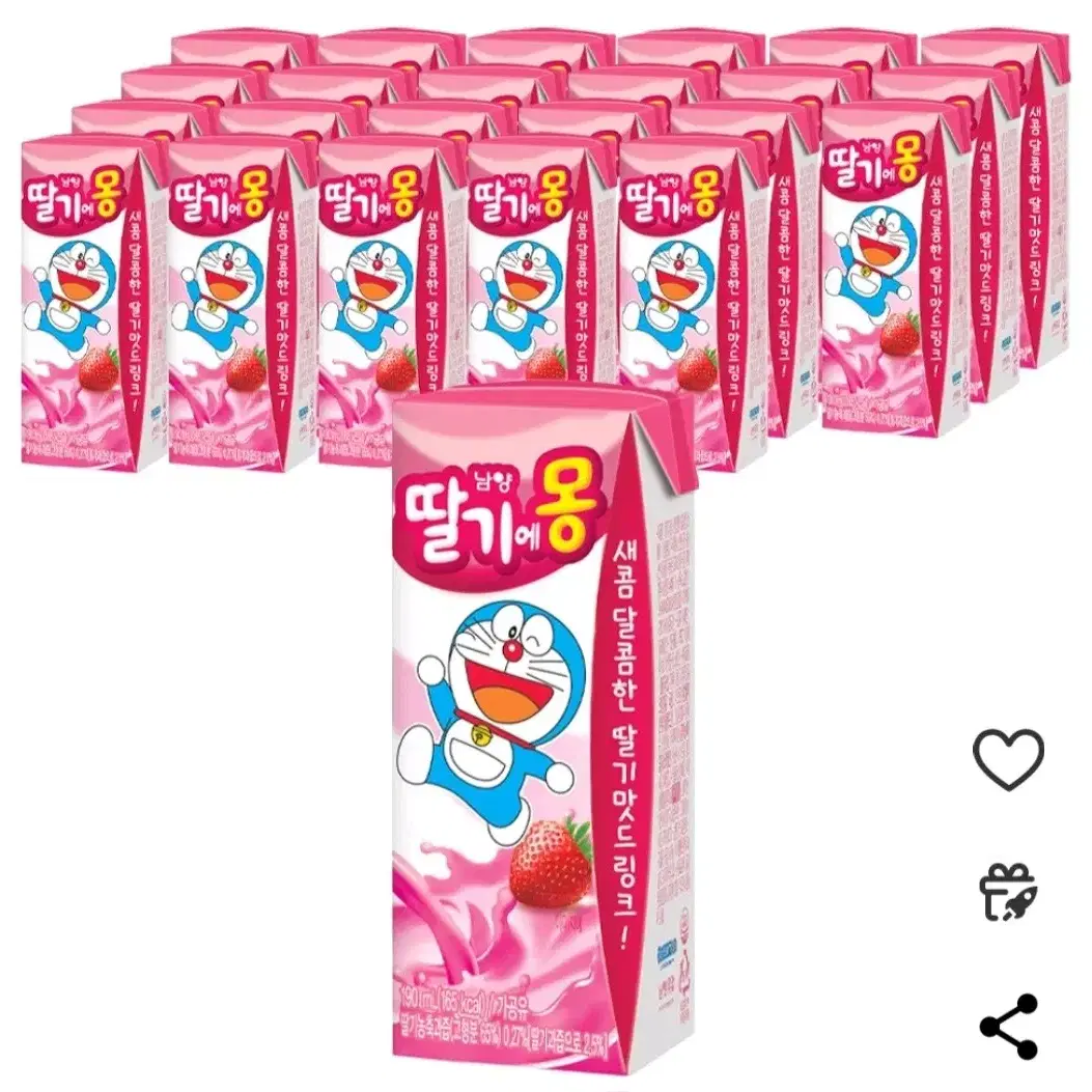 초코에몽 딸기에몽, 190ml, 24개