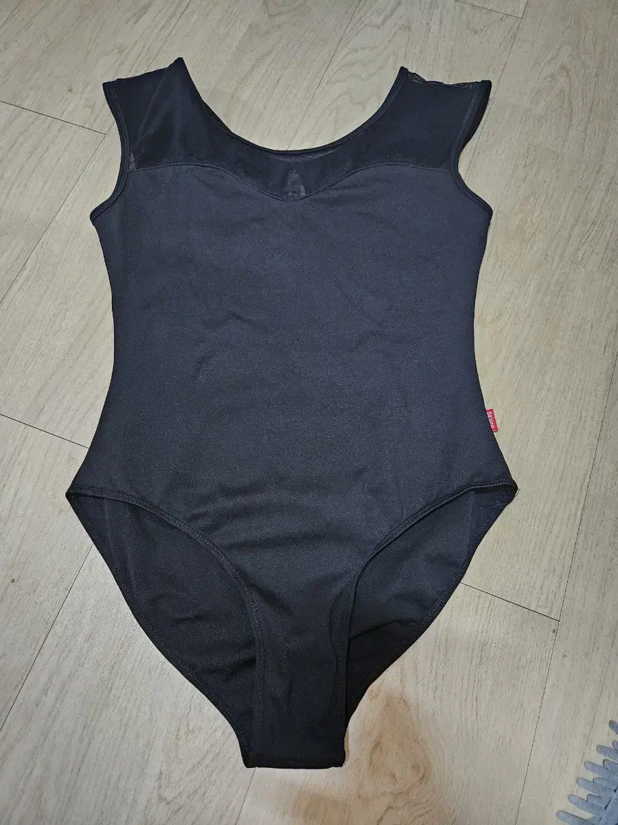 Black mesh leotard ballet dress Black XL