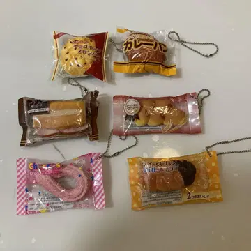 가챠가챠 리얼 과자 빵 스퀴즈 6종 세트