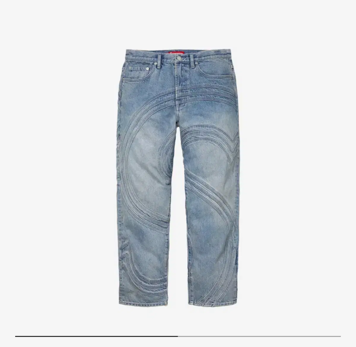 [32] 24SS Supreme S Logo Loose Fit Washed Bloo Pants