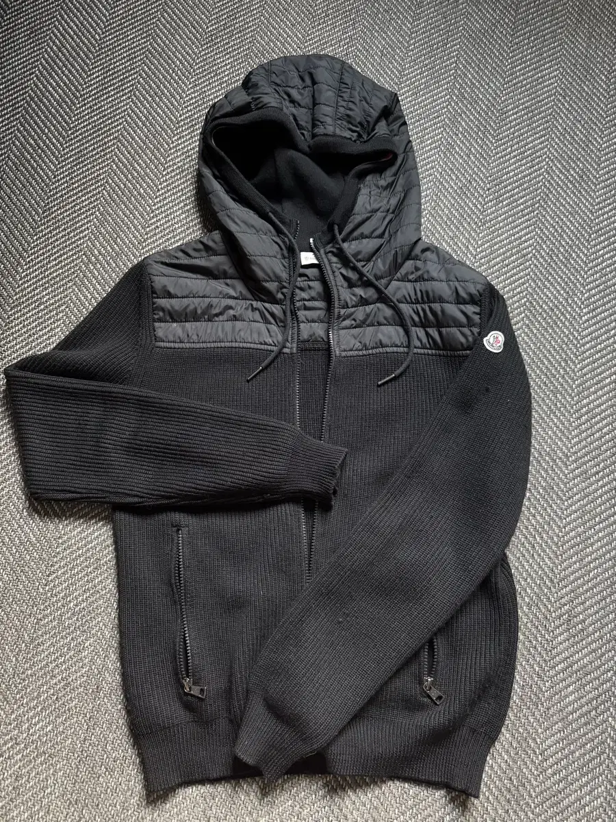 Moncler Knit Padded Hooded Zip Up