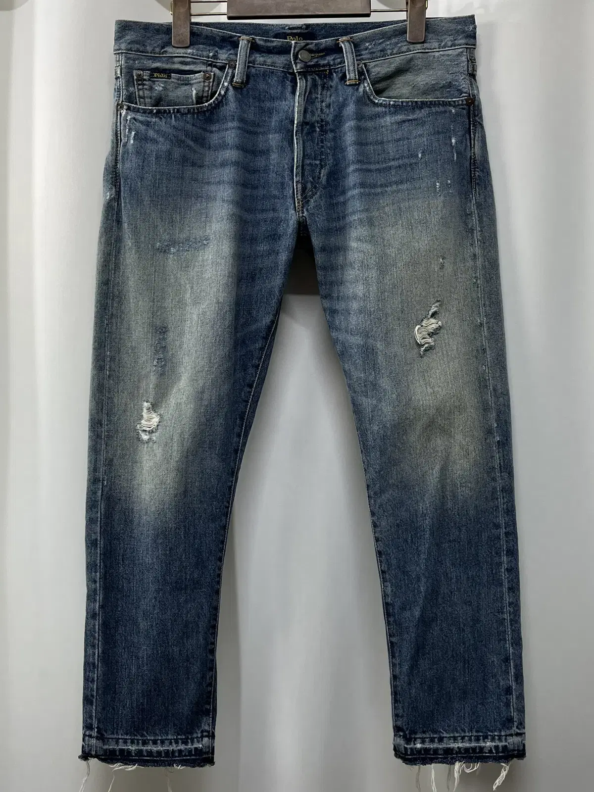 Polo Ralph Lauren Mexico The Sullivan Slim Crop Distressed Denim Pants Jeans