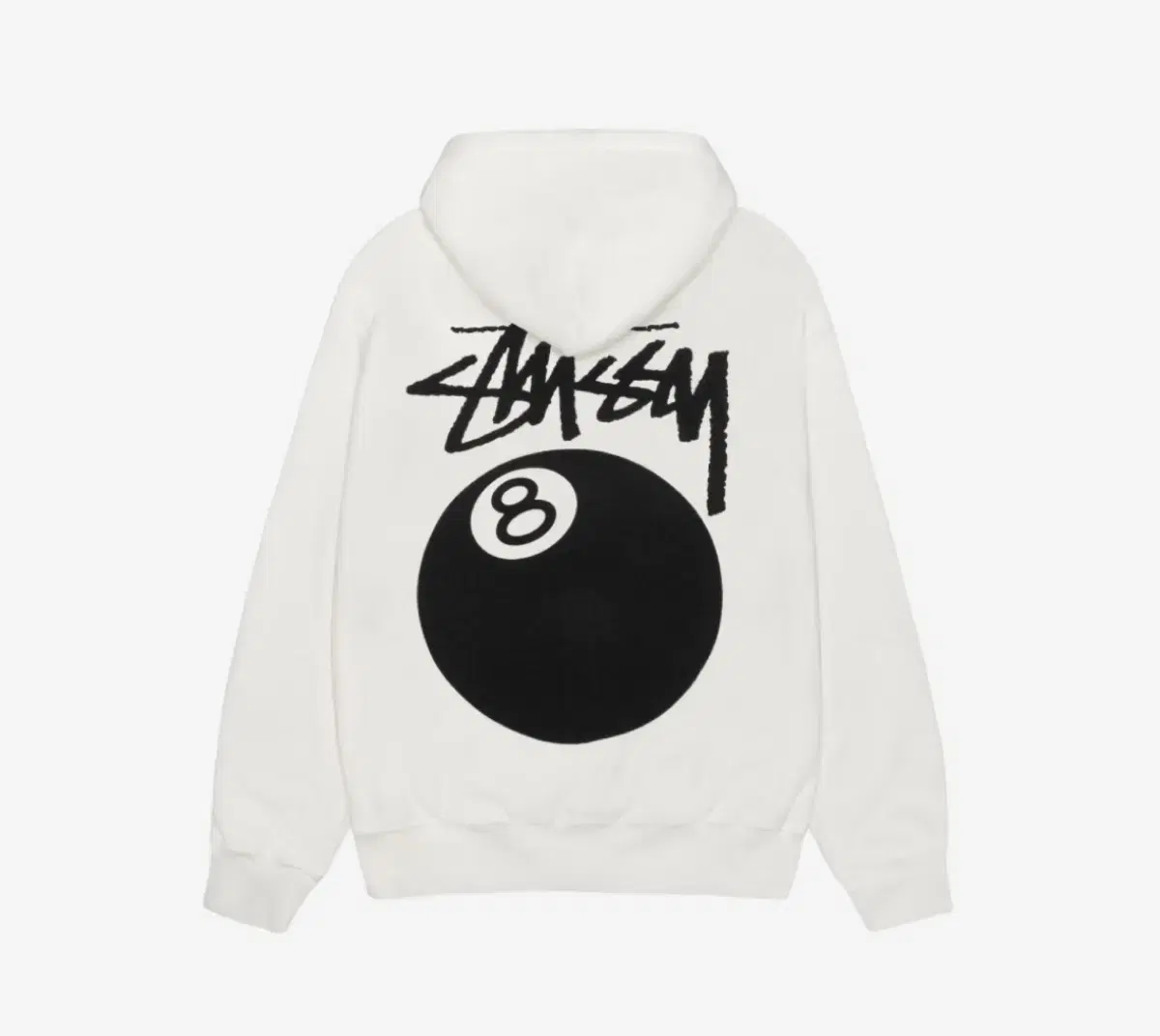 Stussy 8-Ball Hoodie White L