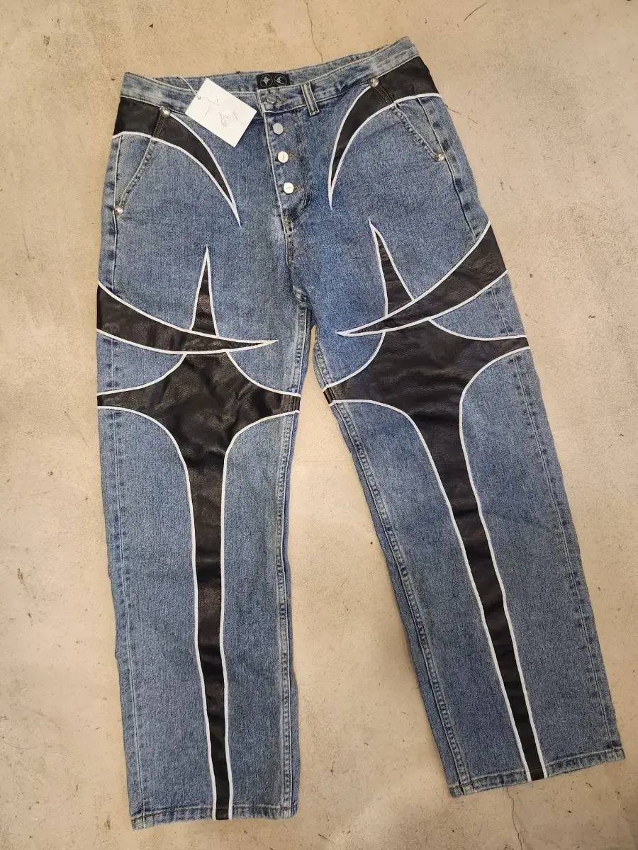 Fugclub TC Leather Denim Jeans