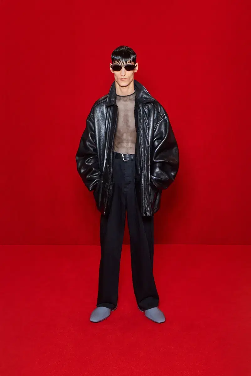 Balenciaga Leather overcoat