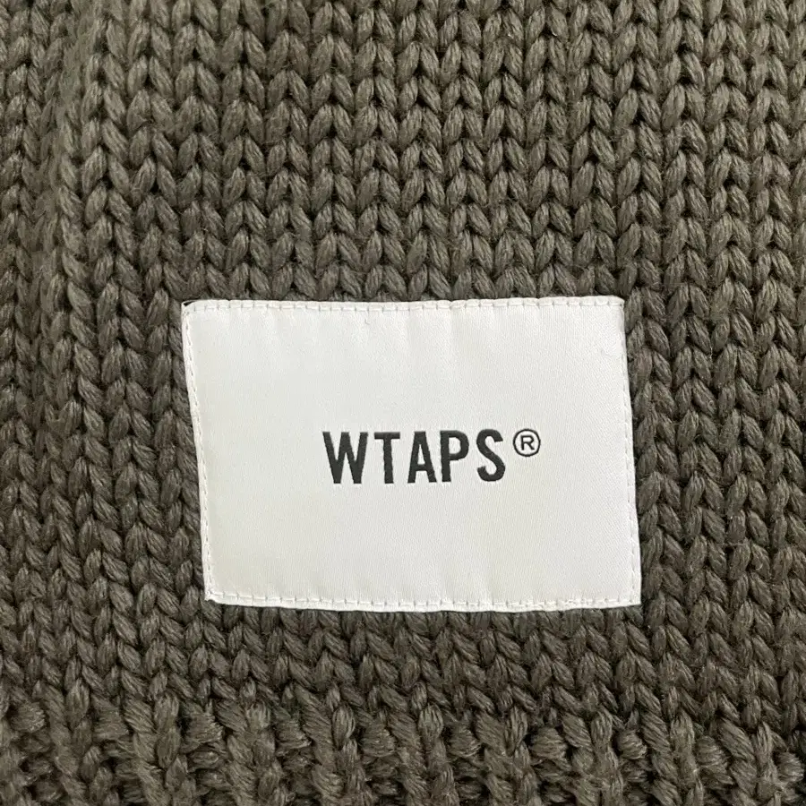 Wtaps 23AW 폴리 크루넥 스웨터 올리브컬러